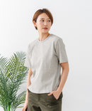 【C-FORTPOINT/フォートポイント】【細見え スタイルアップ効果】細ボーダー ジャガードリブTシャツ 着痩せ きれいめ オフィス 通勤 大人カジュアル フレンチシック