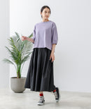 5分袖 刺繍バルーンスリーブTシャツ【C17/シーセブンティーン】