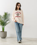 【C-FORT POINT/フォートポイント】アニマルプリント(タイガー) カレッジ スウェットトレーナー