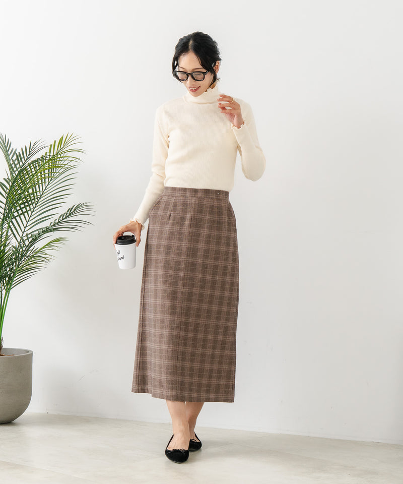 【C-FORT POINT/フォートポイント】リブハイネック ニットプルオーバー