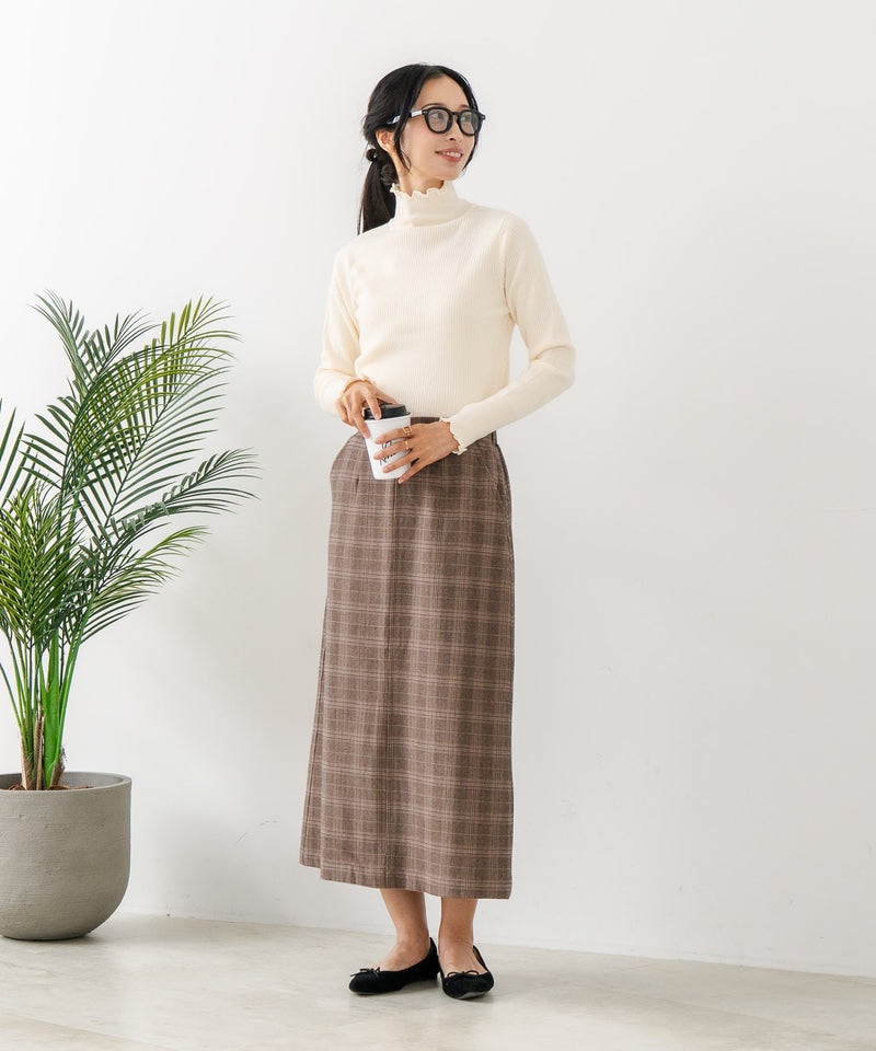 【C-FORT POINT/フォートポイント】リブハイネック ニットプルオーバー