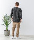 ZEROSTAIN フェイクレイヤード ビッグシルエット 切り替えデザイン 7分袖Tシャツ 汗染みの目立ちにくいTシャツ 防汚 UVカット