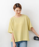 【C-FORTPOINT/フォートポイント】【ひんやり接触冷感 華奢見え】カット楊柳 ワイドシルエットTシャツ リラックス 抜け感 大人カジュアル 涼しい