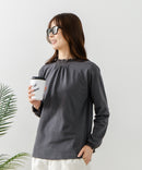 【FORT POINT/フォートポイント】レース襟 シャーリングプルオーバートップス