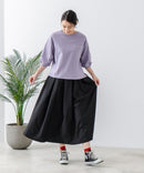 5分袖 刺繍バルーンスリーブTシャツ【C17/シーセブンティーン】