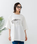 【CONVERSE/コンバース】×【TOM AND JERRY/トムとジェリー】ブランドロゴ プリント オーバーサイズ Tシャツzo