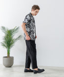 レーヨン 総柄プリント シャツ アロハ 接触冷感 レーヨン100％【BLUE STANDARD/ブルースタンダード】