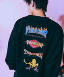 裏起毛 バック刺繍＆プリント クルーネックスウェット THRASHER スラッシャー　