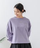 5分袖 刺繍バルーンスリーブTシャツ【C17/シーセブンティーン】