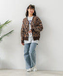 【BEVERLY HILLS POLO CLUB/ビバリーヒルズポロクラブ】ワンポイント刺繍 モヘアタッチ ニットカーディガン