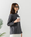 【FORT POINT/フォートポイント】レース襟 シャーリングプルオーバートップス