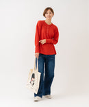 【HANES/ヘインズ】【長めの着丈は気になる腰周りをすっきりカバー】HANES Thermal for HER サーマルヘンリーロンＴ 長袖 無地 シンプル ドロップショルダー リングドット使い ヘムライン ❘ジーンズメイト公式オンラインショップ