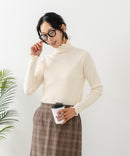 【C-FORT POINT/フォートポイント】リブハイネック ニットプルオーバー