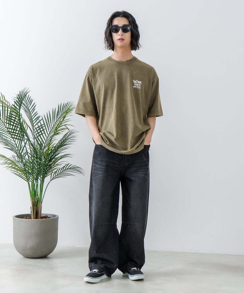 【BEN DAVIS/ベンデイビス】パウダーブリーチ加工 Tシャツ 半袖 クルーネック オーバーサイズ