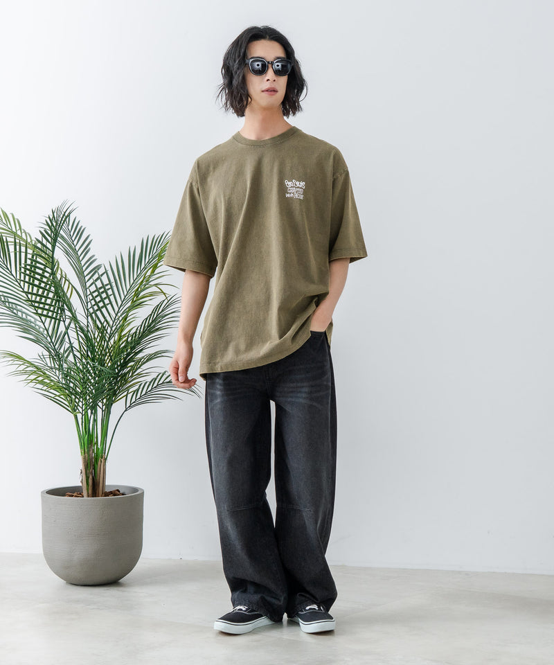 【BEN DAVIS/ベンデイビス】パウダーブリーチ加工 Tシャツ 半袖 クルーネック オーバーサイズ