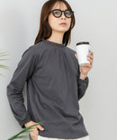 【FORT POINT/フォートポイント】レース襟 シャーリングプルオーバートップス