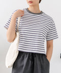 【C-FORT POINT/フォートポイント】ボーダークロップド丈Ｔシャツ
