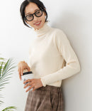 【C-FORT POINT/フォートポイント】リブハイネック ニットプルオーバー