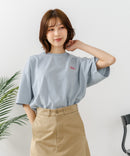 【sanrio/サンリオ】【ゆったりルーズシルエット】日焼けキャラクター サガラ刺繍Tシャツ ハローキティ クロミ ポチャッコ y2k 平成レトロ