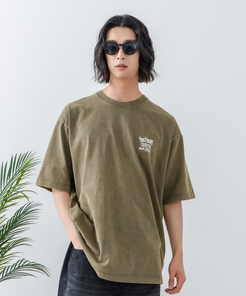 【BEN DAVIS/ベンデイビス】パウダーブリーチ加工 Tシャツ 半袖 クルーネック オーバーサイズ
