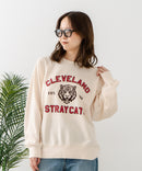 【C-FORT POINT/フォートポイント】アニマルプリント(タイガー) カレッジ スウェットトレーナー