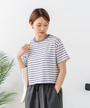 【C-FORT POINT/フォートポイント】ボーダークロップド丈Ｔシャツ