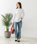 【FORT POINT/フォートポイント】レース襟 シャーリングプルオーバートップス