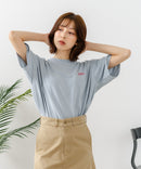 【sanrio/サンリオ】【ゆったりルーズシルエット】日焼けキャラクター サガラ刺繍Tシャツ ハローキティ クロミ ポチャッコ y2k 平成レトロ