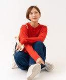 【HANES/ヘインズ】【長めの着丈は気になる腰周りをすっきりカバー】HANES Thermal for HER サーマルヘンリーロンＴ 長袖 無地 シンプル ドロップショルダー リングドット使い ヘムライン ❘ジーンズメイト公式オンラインショップ
