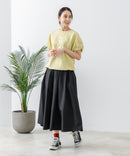 5分袖 刺繍 ねじりスリーブTシャツ【C17/シーセブンティーン】