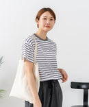 【C-FORT POINT/フォートポイント】ボーダークロップド丈Ｔシャツ