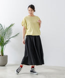 5分袖 刺繍 ねじりスリーブTシャツ【C17/シーセブンティーン】