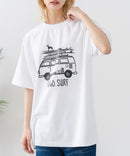【HEAT BLOCKER/ヒートブロッカー】【まるで着る日傘！遮熱＆UVカット】コットンライク プリントTシャツ レトロサーフ 吸水速乾 アンチピリング イージーケア ユニセックス