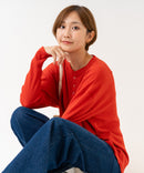 【HANES/ヘインズ】【長めの着丈は気になる腰周りをすっきりカバー】HANES Thermal for HER サーマルヘンリーロンＴ 長袖 無地 シンプル ドロップショルダー リングドット使い ヘムライン ❘ジーンズメイト公式オンラインショップ
