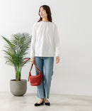 【FORT POINT/フォートポイント】レース襟 シャーリングプルオーバートップス