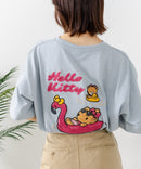 【sanrio/サンリオ】【ゆったりルーズシルエット】日焼けキャラクター サガラ刺繍Tシャツ ハローキティ クロミ ポチャッコ y2k 平成レトロ