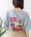 【sanrio/サンリオ】【ゆったりルーズシルエット】日焼けキャラクター サガラ刺繍Tシャツ ハローキティ クロミ ポチャッコ y2k 平成レトロ