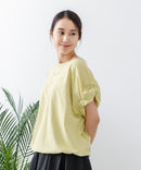 5分袖 刺繍 ねじりスリーブTシャツ【C17/シーセブンティーン】