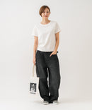【HANES/ヘインズ】【独自製法で生み出したこだわりの白】SHIRO for HER クルーネックＴシャツ 綿100% 無地 シンプル 美シルエット すっきり見え コンパクトシルエット タグレス仕様 ブラインドステッチ ❘ジーンズメイト公式オンラインショップ