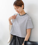 【C-FORT POINT/フォートポイント】ボーダークロップド丈Ｔシャツ