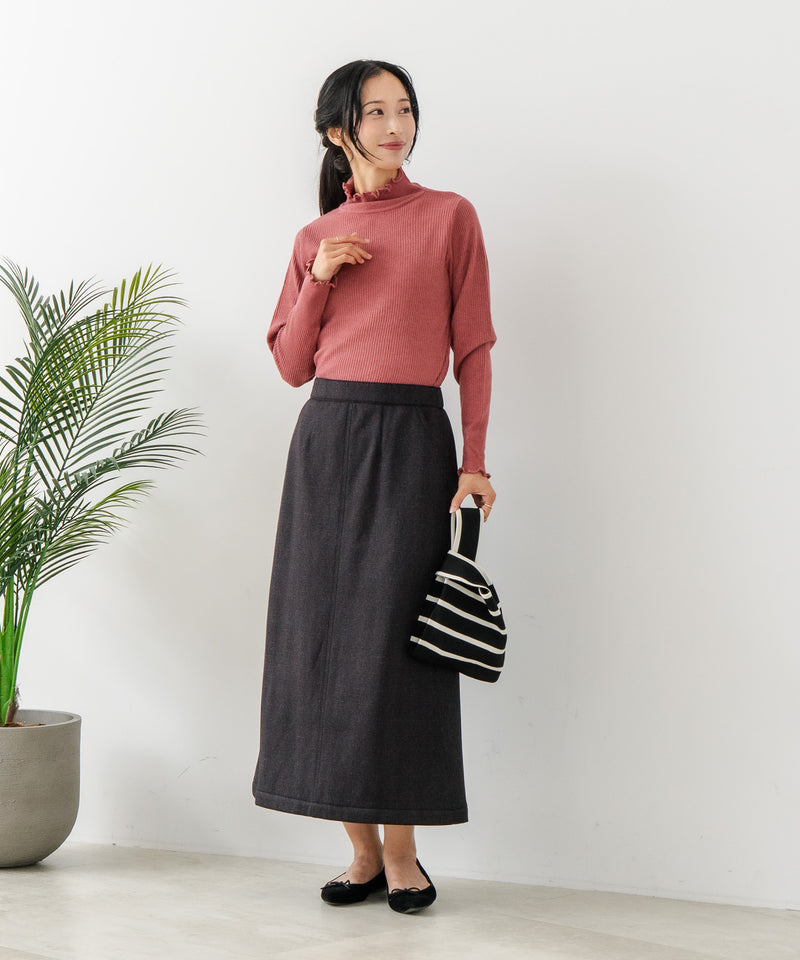 【C-FORT POINT/フォートポイント】リブハイネック ニットプルオーバー