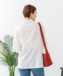 【C-FORTPOINT/フォートポイント】【涼しく着られて体型カバーも】綿麻ブラウス 天然素材 蒸れにくい さらさら 涼感 落ち感 高見え ニュアンスカラー