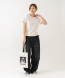 【HANES/ヘインズ】【独自製法で生み出したこだわりの白】SHIRO for HER クルーネックＴシャツ 綿100% 無地 シンプル 美シルエット すっきり見え コンパクトシルエット タグレス仕様 ブラインドステッチ ❘ジーンズメイト公式オンラインショップ