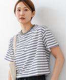 【C-FORT POINT/フォートポイント】ボーダークロップド丈Ｔシャツ