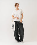 【HANES/ヘインズ】【独自製法で生み出したこだわりの白】SHIRO for HER クルーネックＴシャツ 綿100% 無地 シンプル 美シルエット すっきり見え コンパクトシルエット タグレス仕様 ブラインドステッチ ❘ジーンズメイト公式オンラインショップ