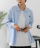 【U.S. POLO ASSN./ユーエスポロアッスン】ワンポイントロゴ刺繍 ブロードシャツ