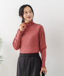 【C-FORT POINT/フォートポイント】リブハイネック ニットプルオーバー