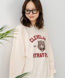 【C-FORT POINT/フォートポイント】アニマルプリント(タイガー) カレッジ スウェットトレーナー