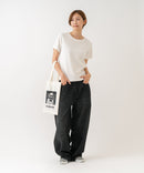 【HANES/ヘインズ】【独自製法で生み出したこだわりの白】SHIRO for HER クルーネックＴシャツ 綿100% 無地 シンプル 美シルエット すっきり見え コンパクトシルエット タグレス仕様 ブラインドステッチ ❘ジーンズメイト公式オンラインショップ