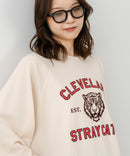 【C-FORT POINT/フォートポイント】アニマルプリント(タイガー) カレッジ スウェットトレーナー